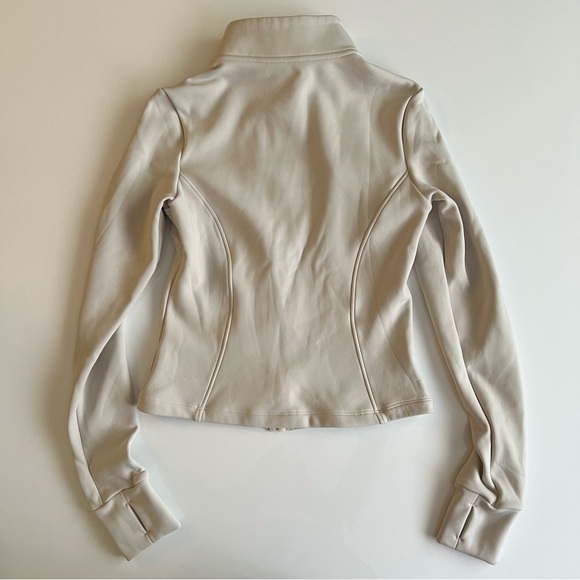 fleece-lined yoga jacket, ivory, xs - Picture 2 of 7
